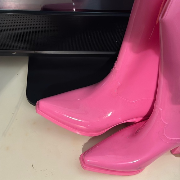 Pink cowboy rain boots - Picture 3 of 5